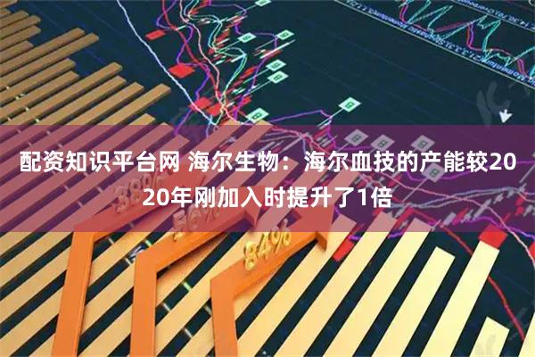 配资知识平台网 海尔生物：海尔血技的产能较2020年刚加入时提升了1倍