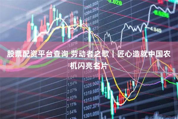 股票配资平台查询 劳动者之歌｜匠心造就中国农机闪亮名片